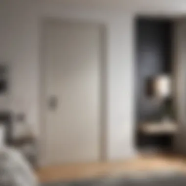 Stylish Soundproof Door in Modern Interior Aesthetic design of a soundproof door in a modern bedroom