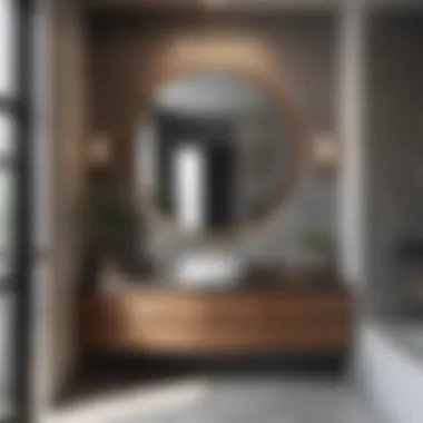 Elegant Half Wall Design in a Modern Bathroom Elegant half wall design in a modern bathroom