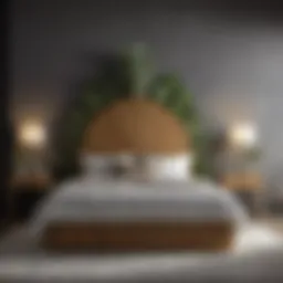 Stylish pineapple bed frame in a contemporary bedroom setting