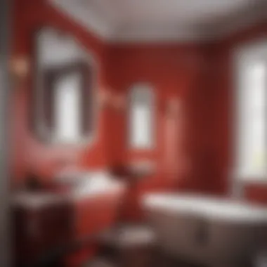 Elegant Red and White Bathroom Elegant red and white bathroom design