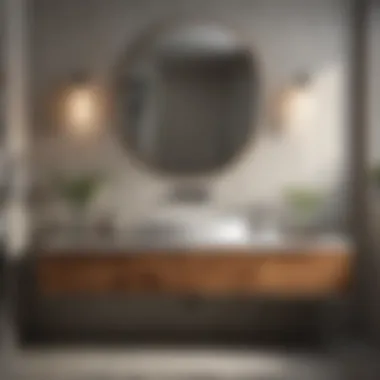 Stylish Single Sink Vanity in Modern Decor Stylish single sink vanity integrated into modern bathroom decor