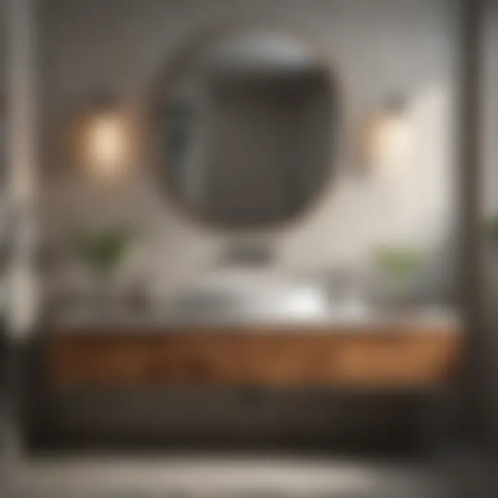 Stylish Single Sink Vanity in Modern Decor Stylish single sink vanity integrated into modern bathroom decor