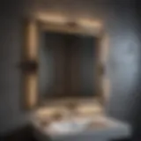 Elegant wall-mounted night light illuminating a serene bathroom