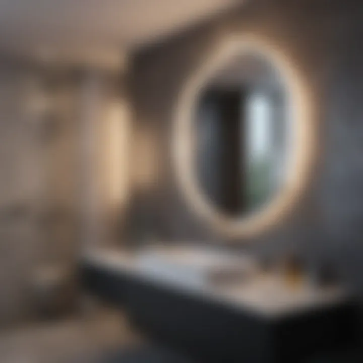 A visually appealing bathroom with integrated technology
