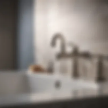 Installing a Dual-Handle Faucet in a Luxurious Setting Installation of a dual-handle bathtub faucet in a luxurious bathroom