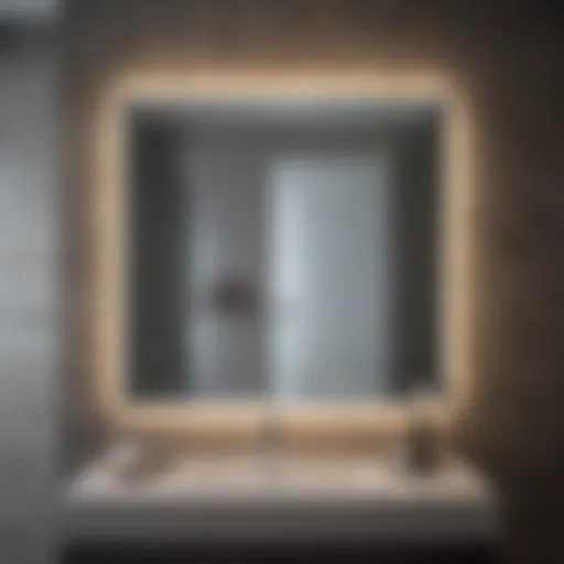 Sleek Bluetooth bathroom mirror design
