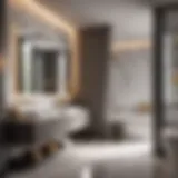 Elegant Gray Bathroom with Marble Accents