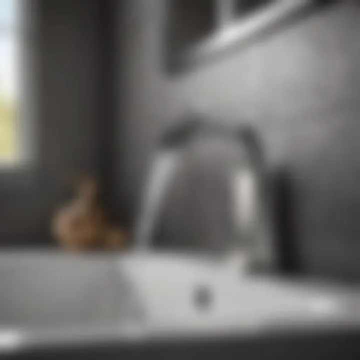 Modern geometric wall mount faucet design