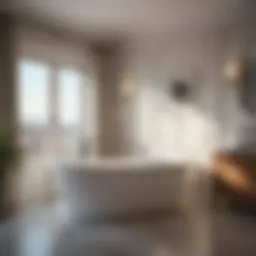 Elegant corner bath design with jets