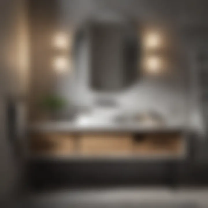 Stylish Materials in Bathroom Vanity Stylish materials used in a 16 inch deep bathroom vanity