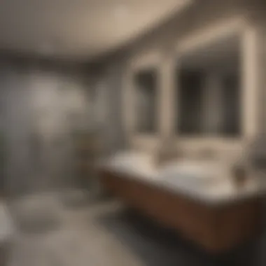 Well-organized bathroom with a functional double sink arrangement