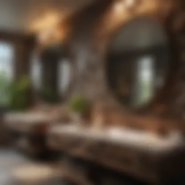 Embracing Nature in Luxury Bathroom Design Stylish bathroom showcasing nature-inspired materials and textures