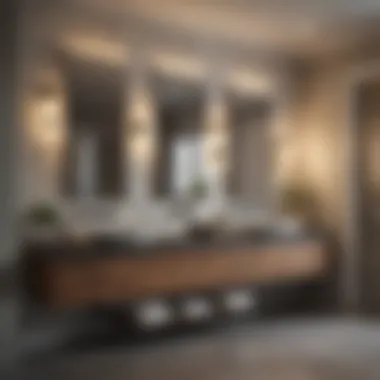 Spacious Double Sink Bathroom Interior Stylish bathroom interior featuring a spacious double sink setup