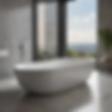 Sleek and Modern Drop-in Bathtub Design Elegant drop-in bathtub design showcasing sleek lines and modern aesthetics