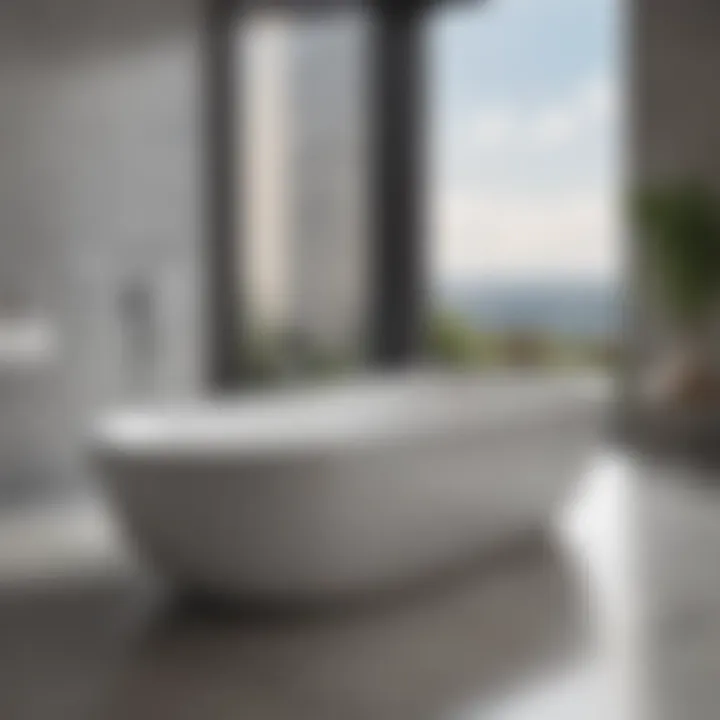 Sleek and Modern Drop-in Bathtub Design Elegant drop-in bathtub design showcasing sleek lines and modern aesthetics