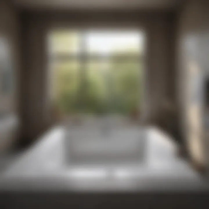 Installation Overview of the Drop-in Bathtub Illustration of the installation process for a drop-in bathtub