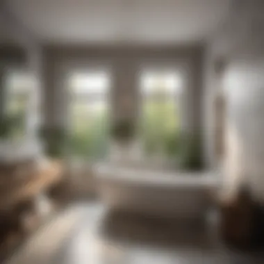 Stylish Bathroom with Drop-in Bathtub Stylish bathroom setting featuring the drop-in bathtub