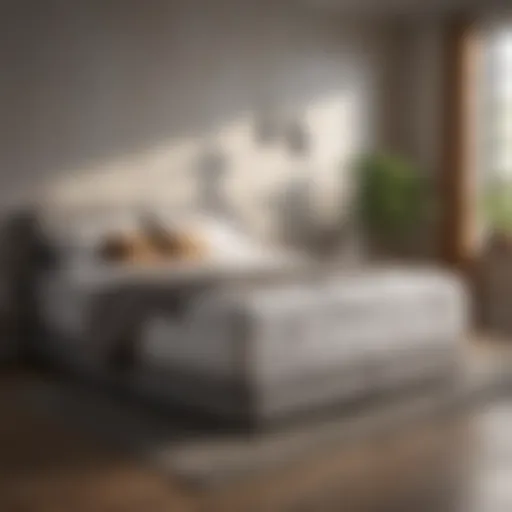 Foldable king mattress showcasing unique design