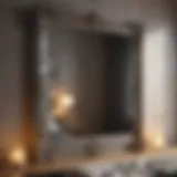 Stylish bedroom mirror reflecting elegant decor