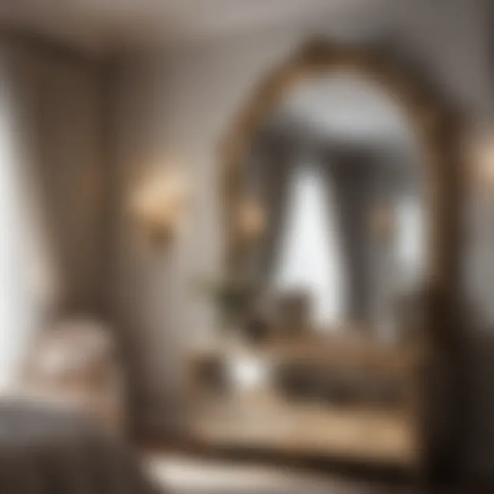 Variety of mirror styles displayed in a chic bedroom