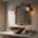 Elegant bronze bathroom fixture illuminating a stylish vanity