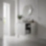 Stylish white over-the-toilet cabinet enhancing bathroom space