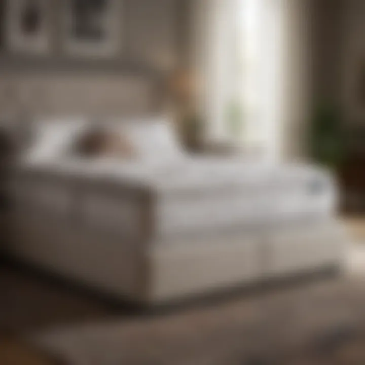 Comfortable Mattress and Stylish Frame Cozy mattress placed on a stylish bed frame