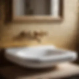 Vintage bathroom sink with intricate design