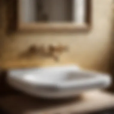 Vintage bathroom sink with intricate design