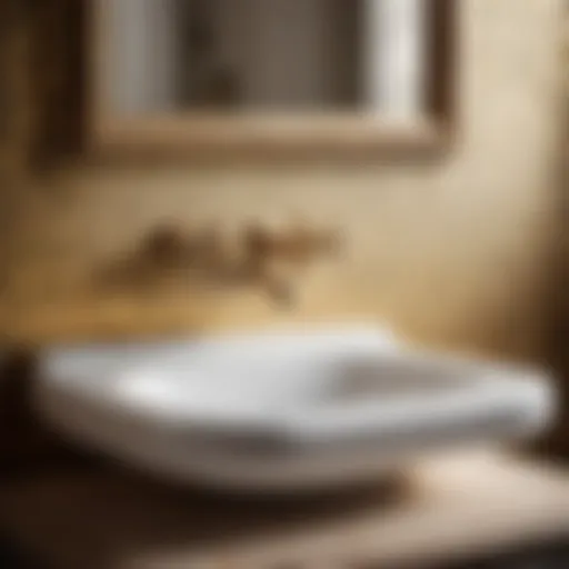 Vintage bathroom sink with intricate design