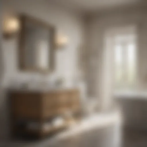Elegant bathroom setup featuring Martha Stewart collection
