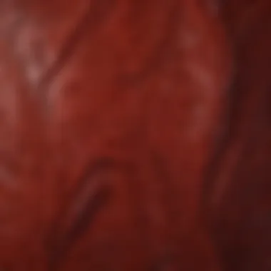 Intricate Grain Patterns in Red Wood Close-up of the intricate grain patterns found in red wood furniture