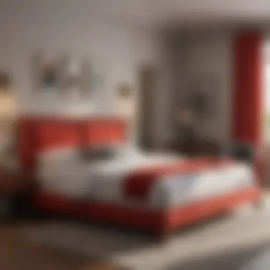 Stylish Red Wood Bedroom Design Stylish red wood bedroom showcasing design compatibility with modern decor
