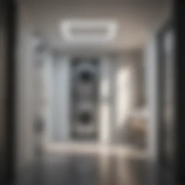 Modern laundry elevator installed in a contemporary home