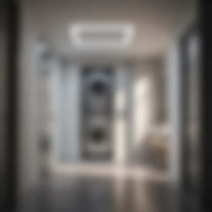 Modern laundry elevator installed in a contemporary home