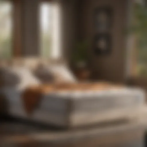 Elegant display of the Prana mattress showcasing its features