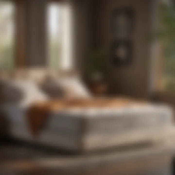 Elegant display of the Prana mattress showcasing its features