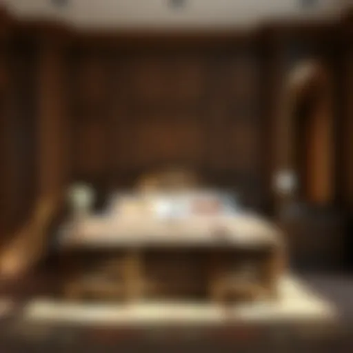 Elegant wooden dresser showcasing intricate craftsmanship.