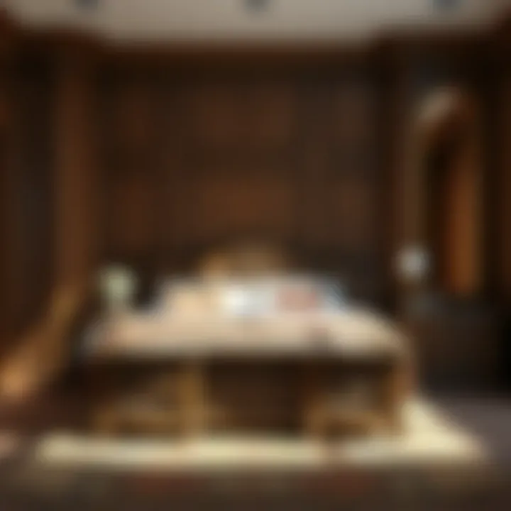 Elegant wooden dresser showcasing intricate craftsmanship.