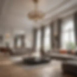 Elegant interior view showcasing spacious living area