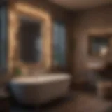 Cozy bathroom ambiance with fairy lights