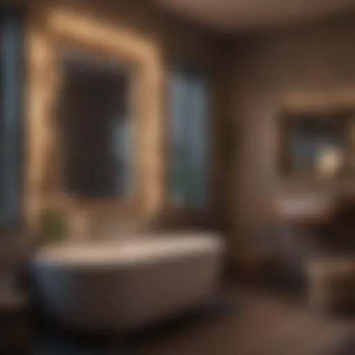 Cozy bathroom ambiance with fairy lights