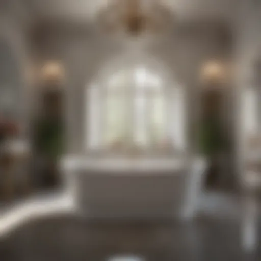 Freestanding Elegance: The Allure of Big Bathtubs Luxurious freestanding bathtub surrounded by calming decor