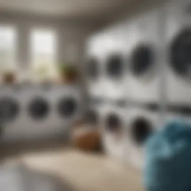 Organized laundry space featuring labeled Bagail mesh laundry bags for easy sorting.