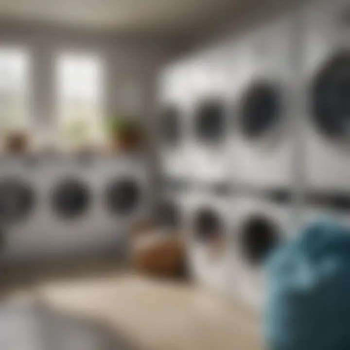 Organized laundry space featuring labeled Bagail mesh laundry bags for easy sorting.