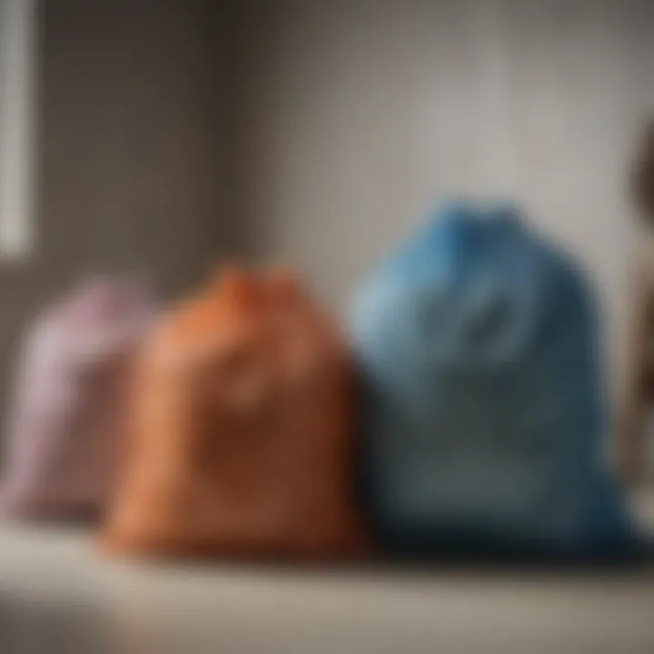 A variety of Bagail mesh laundry bags in different sizes and colors, showcasing their versatility.