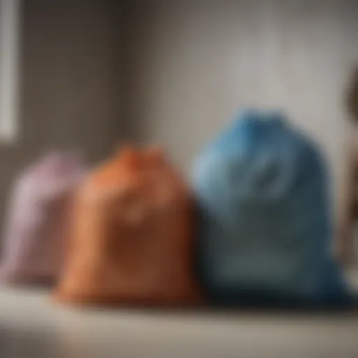 Versatile Selection of Bagail Mesh Laundry Bags A variety of Bagail mesh laundry bags in different sizes and colors, showcasing their versatility.