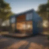 Innovative Design of a Shipping Container Home Exterior view of a modern shipping container home showcasing its innovative design