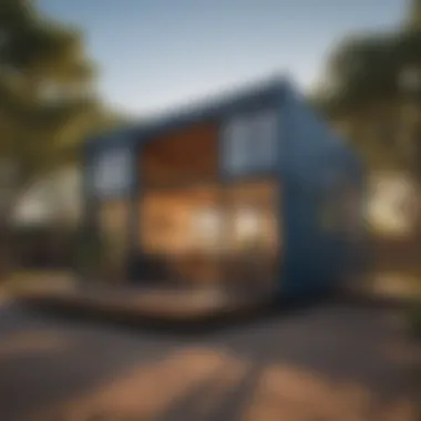 Innovative Design of a Shipping Container Home Exterior view of a modern shipping container home showcasing its innovative design