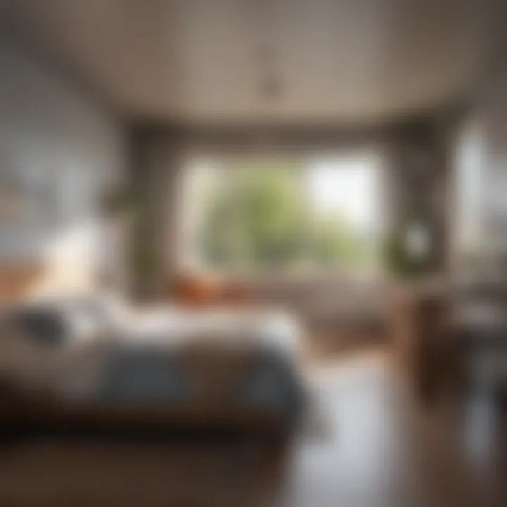 Efficient Interior Layout of a Two-Bedroom Container Home Interior layout of a two-bedroom shipping container home illustrating space utilization
